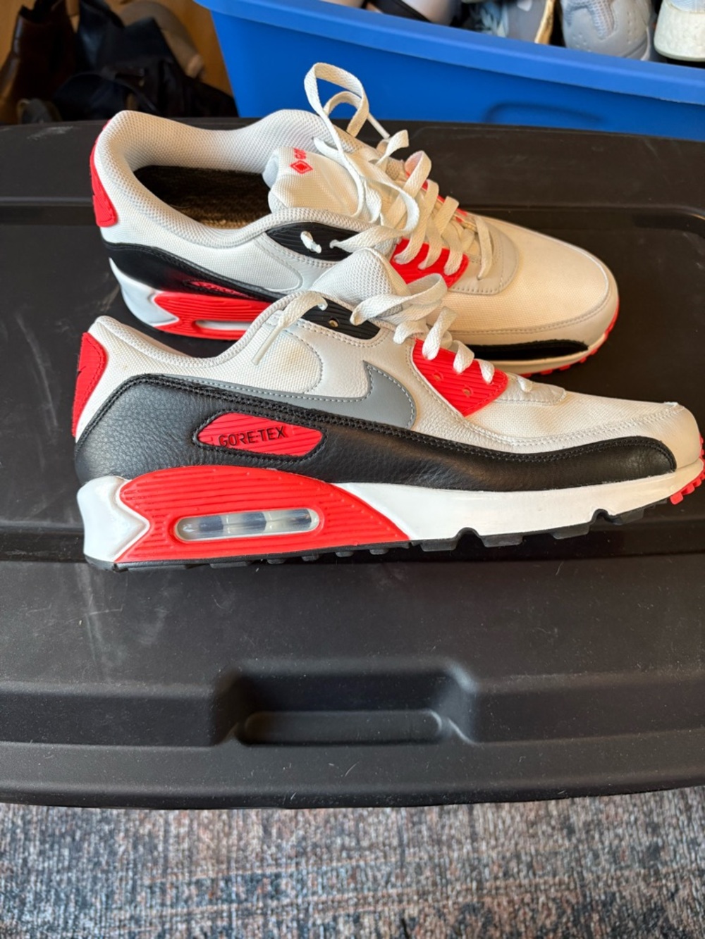 Nike Men's Air Max Goretex Sneakers White Black Red